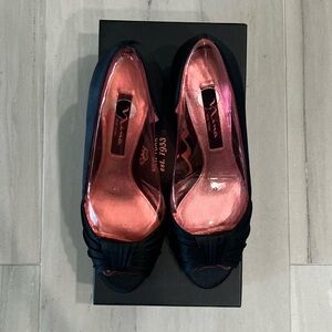 Nina Satin Dressy Peep-toe Pump